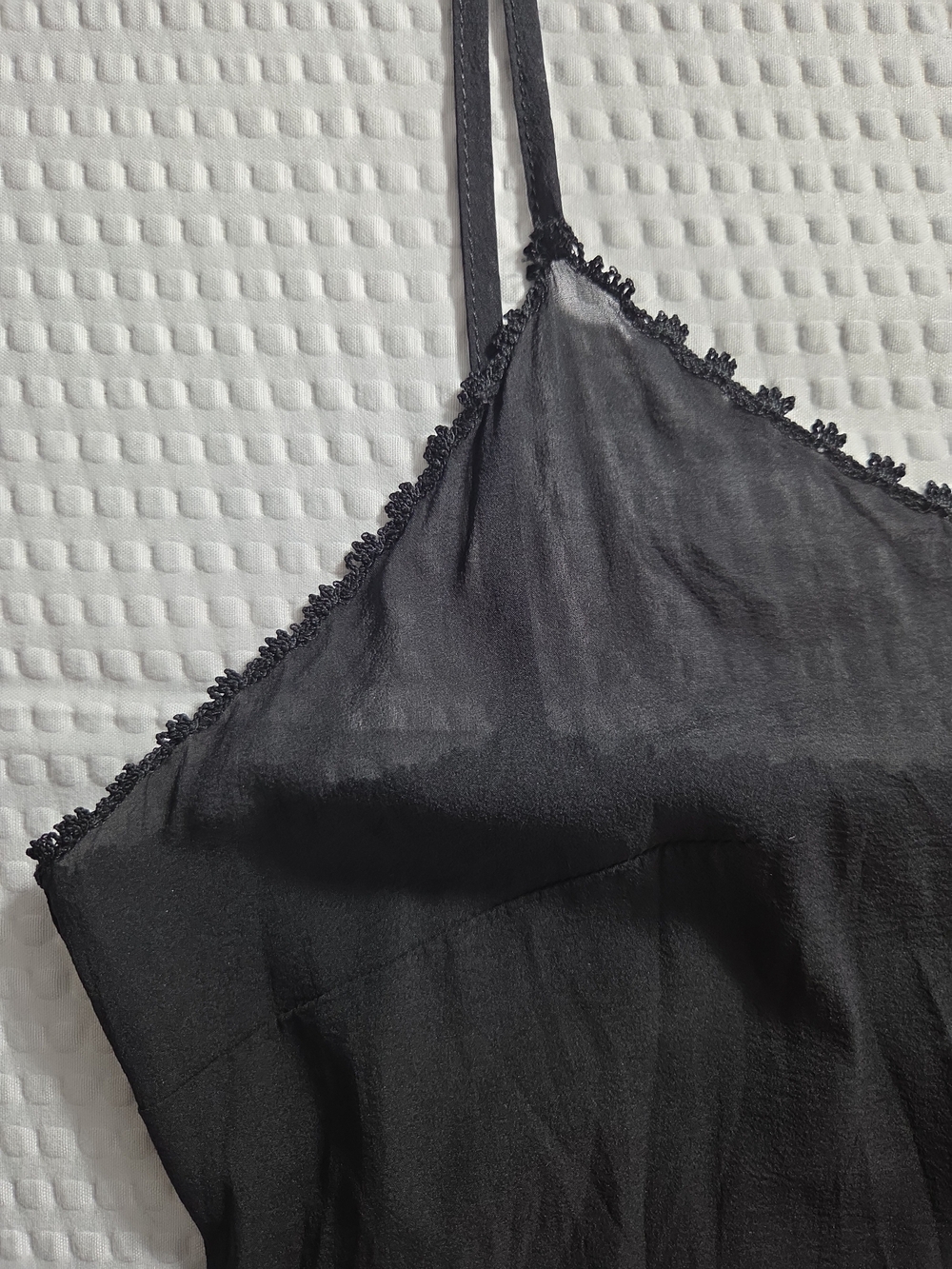 CHANEL Black Silk Lace-Trim Slip Shear Dress - Picture 6 of 7